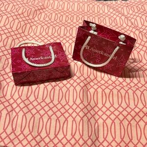 American girl original shopping bags for dolls and sticker set